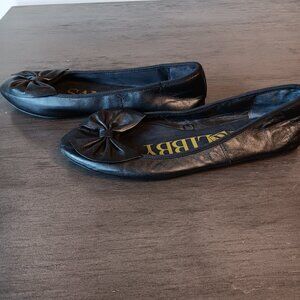 Sam & Libby Women's Ballet Flat Shoes Black Leather Size 9.5